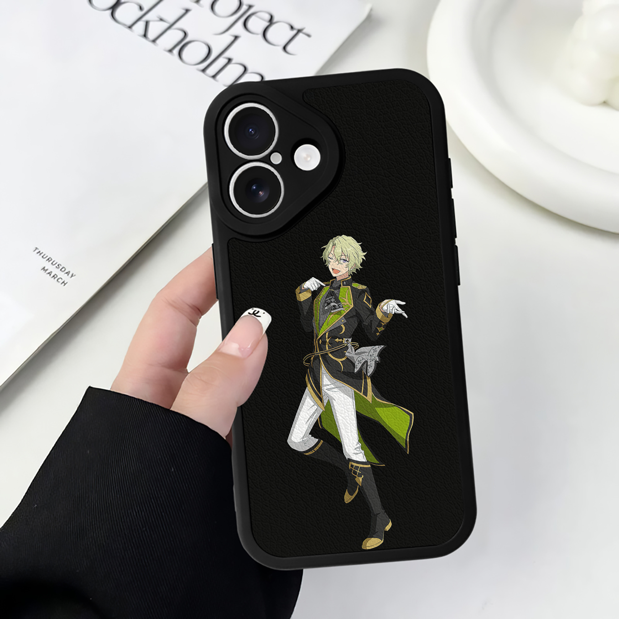 （画像用） あんさんぶるスターズ! Ensemble Stars 【iPhone 16シリーズ対応】シリコンスマホケース（レザー調） 材質：シリコン